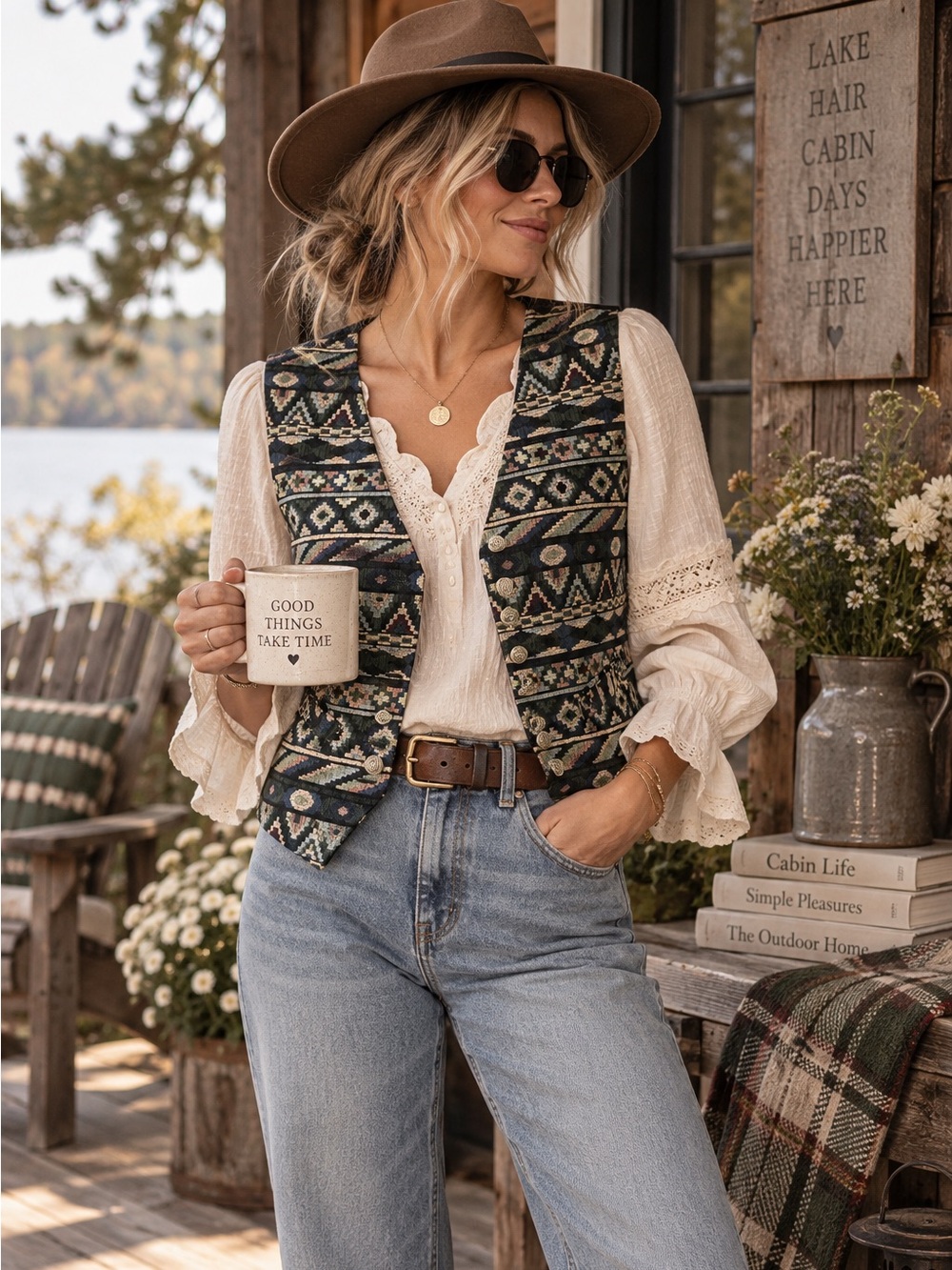 Unbranded Tapestry Vest Size M | Cottagecore Boho Western